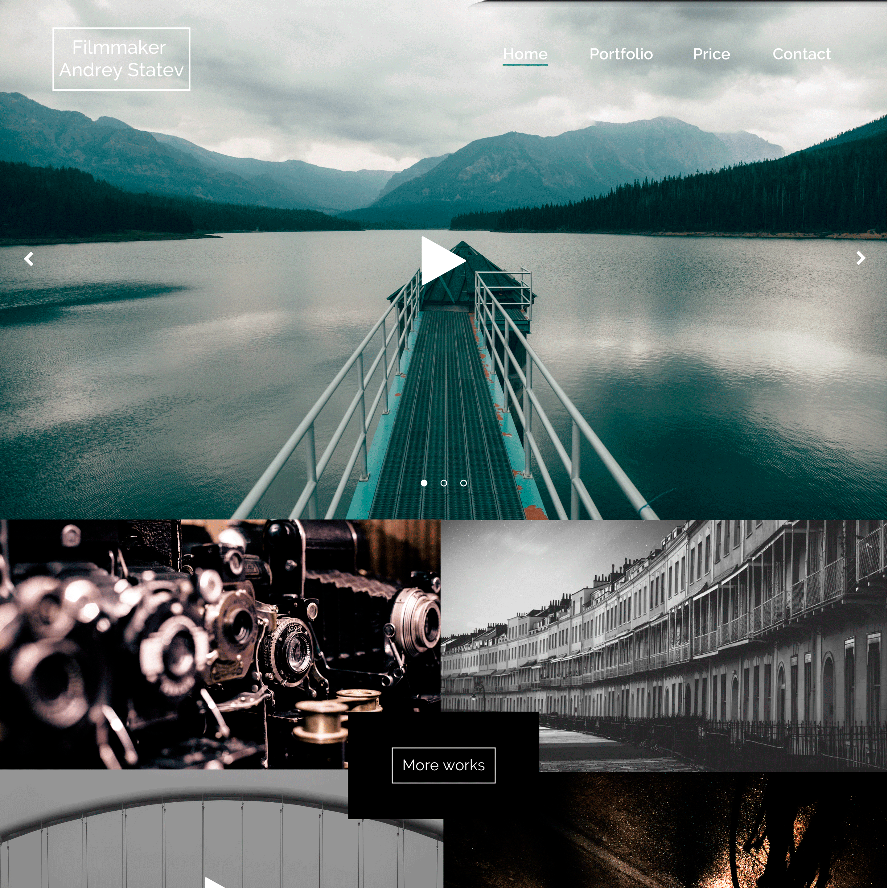 UX/UI design portfolio for Filmmaker